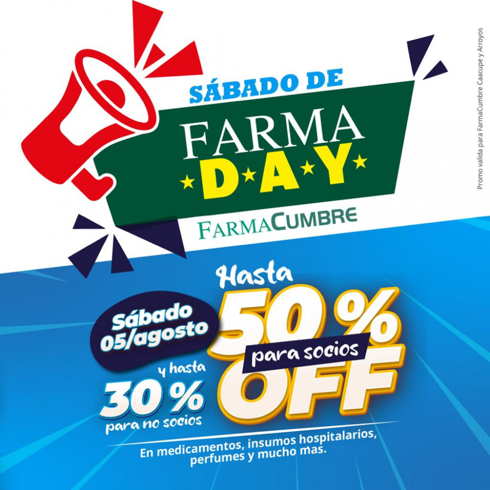 Ahora, el primer sábado de cada mes serán FarmaDay